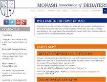 Tablet Screenshot of monashdebaters.com